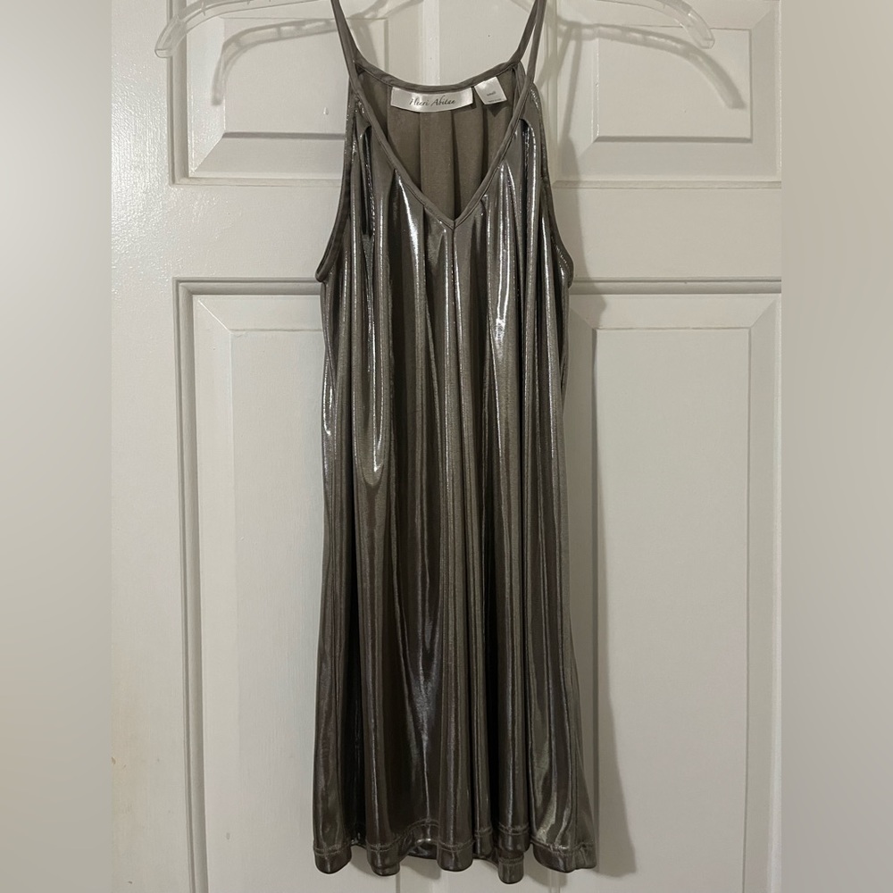 Henry Abitan metallic spaghetti strap blouse